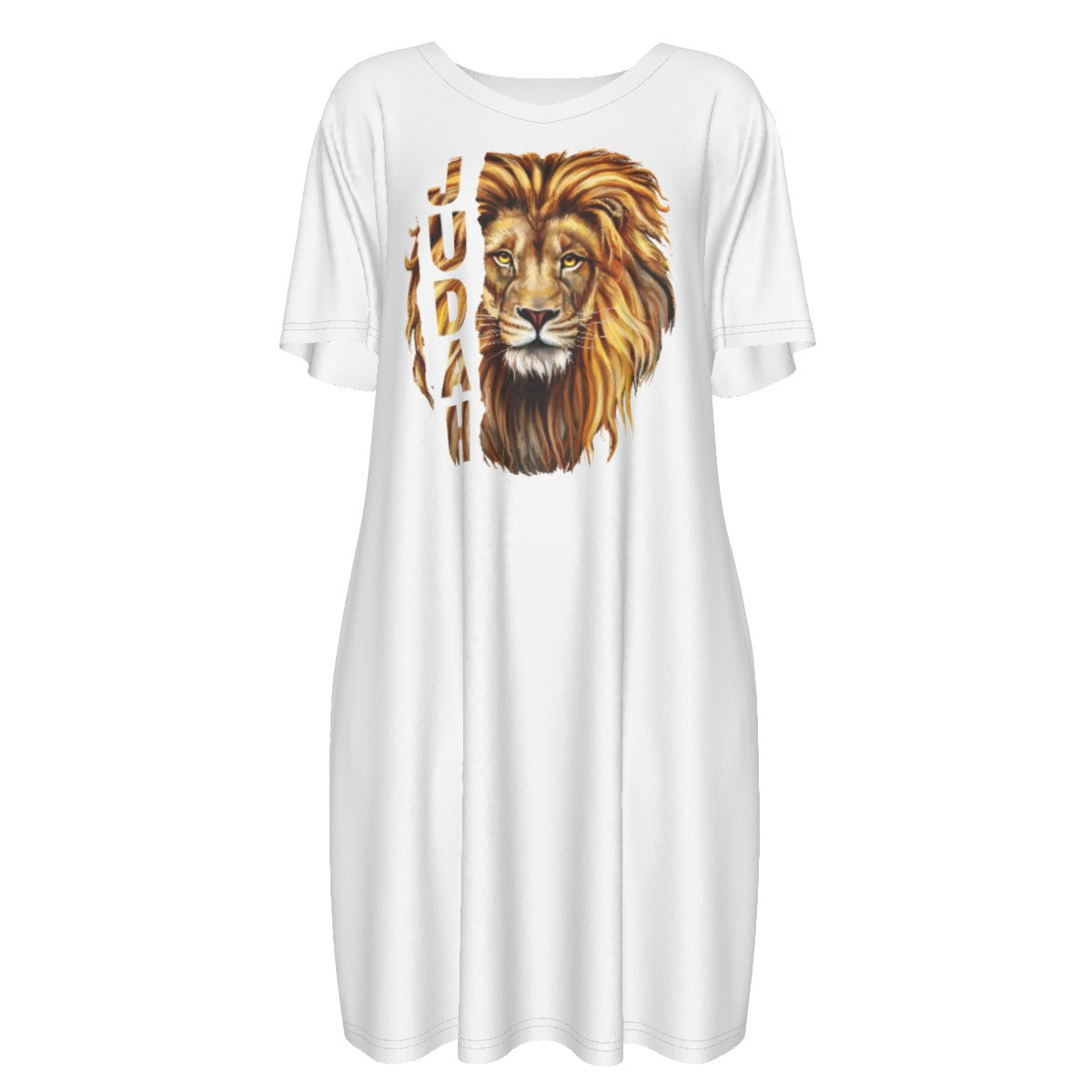 JUDAH LION Short Sleeve Waist Dress