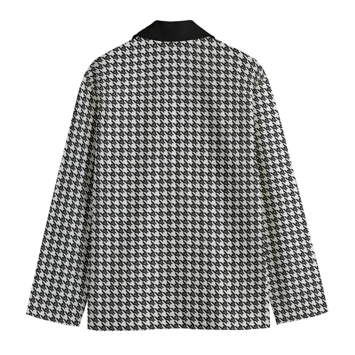 Men's REPENT John 1:9 Houndstooth Plaid Casual Flat Lapel Collar Cotton Blazer
