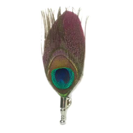 Peacock Feather Lapel Pins - 6 Colors or Pick Your Own Color