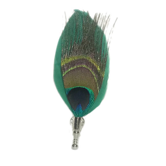 Peacock Feather Lapel Pins - 6 Colors or Pick Your Own Color