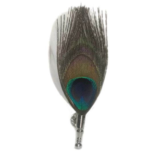 Peacock Feather Lapel Pins - 6 Colors or Pick Your Own Color