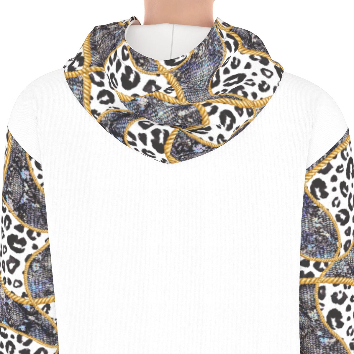PRAY Philippians 4:6 Leopard Print Cotton Pullover Hoodie Dress