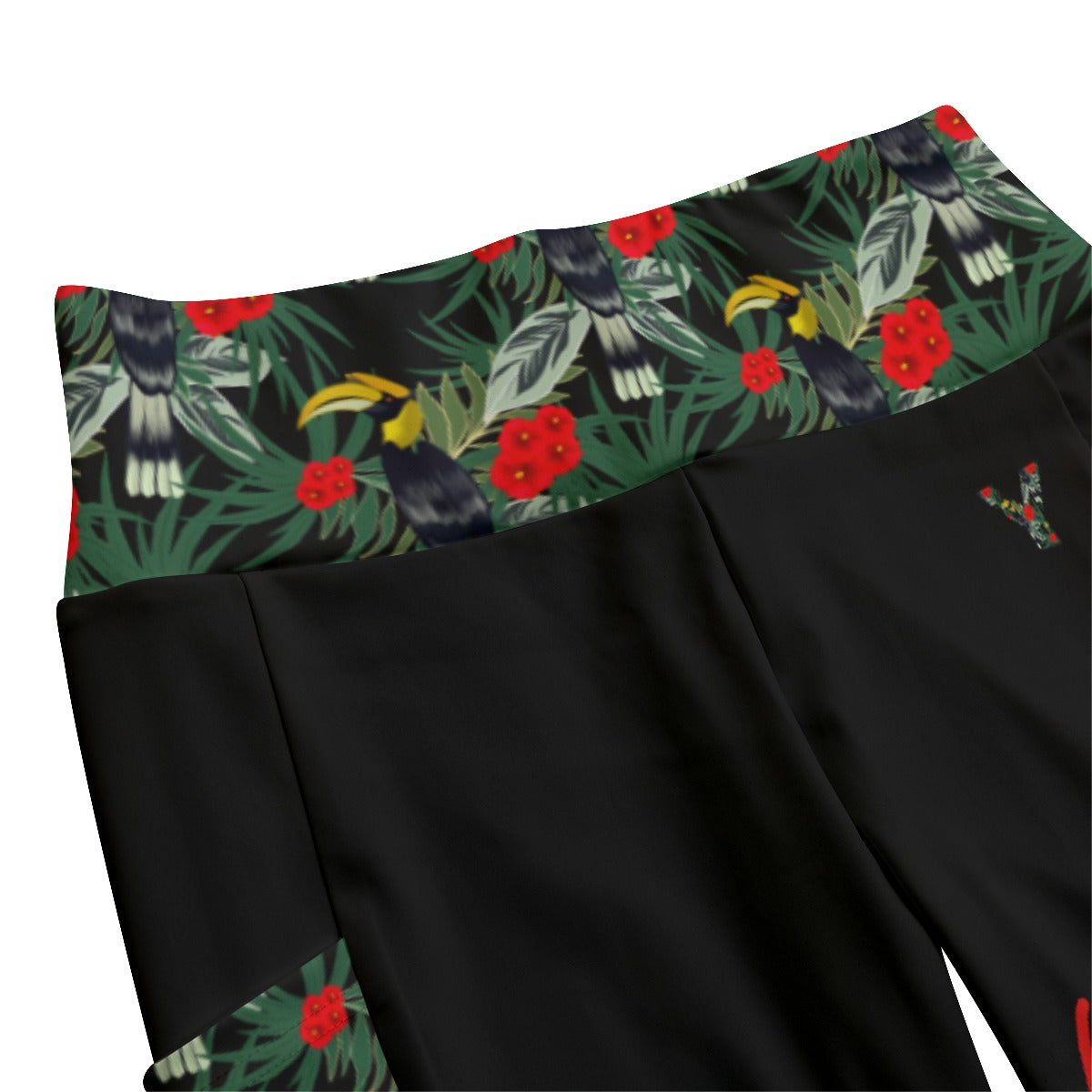 BLESSED Floral Print High Waist Leggings With Side Pockets