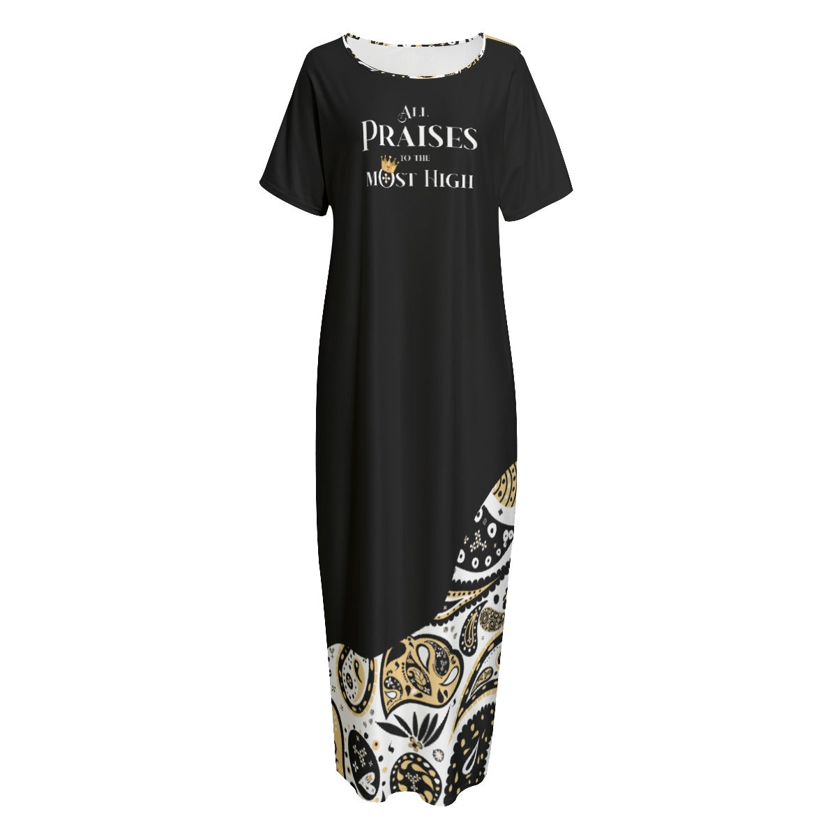 ALL PRAISES TO THE MOST HIGH Long Loose Dress With Pockets