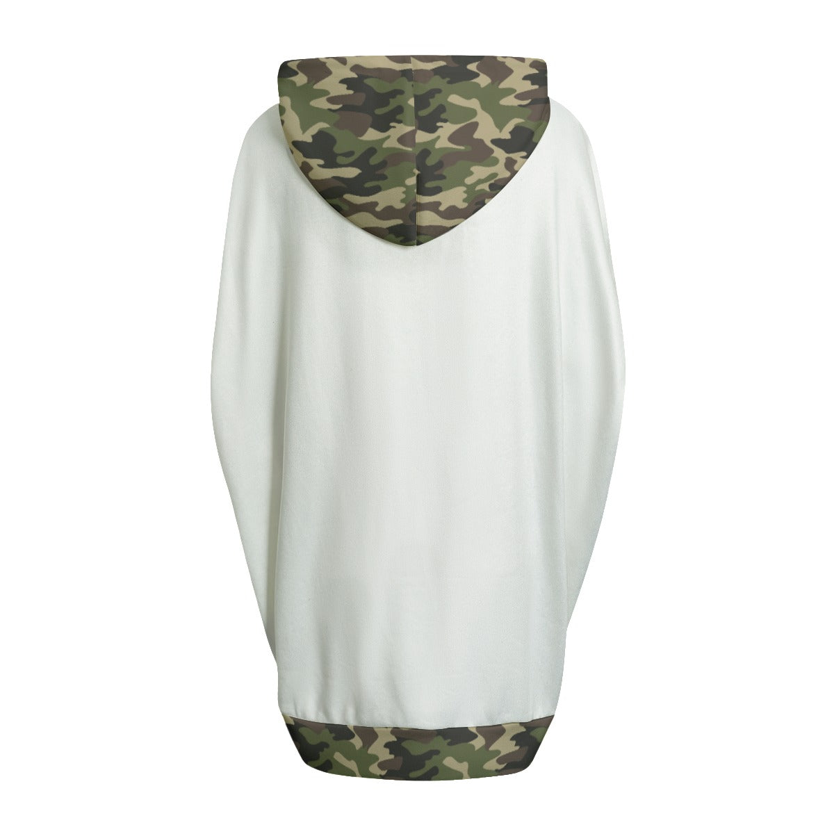 ALL PRAISES TO THE MOST HIGH Camouflage Print Sleeveless Cloak Hoodie With Pockets