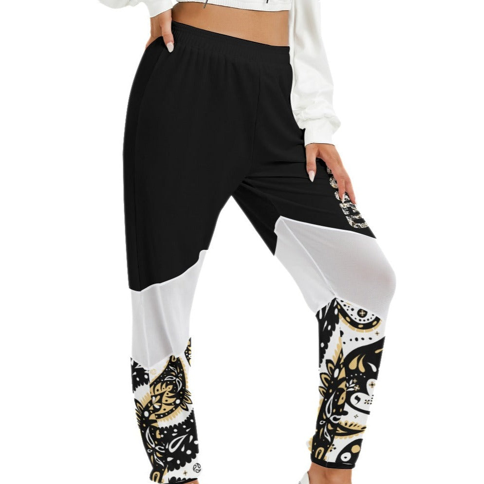BLESSED Paisley, Black, & White Mesh Pants