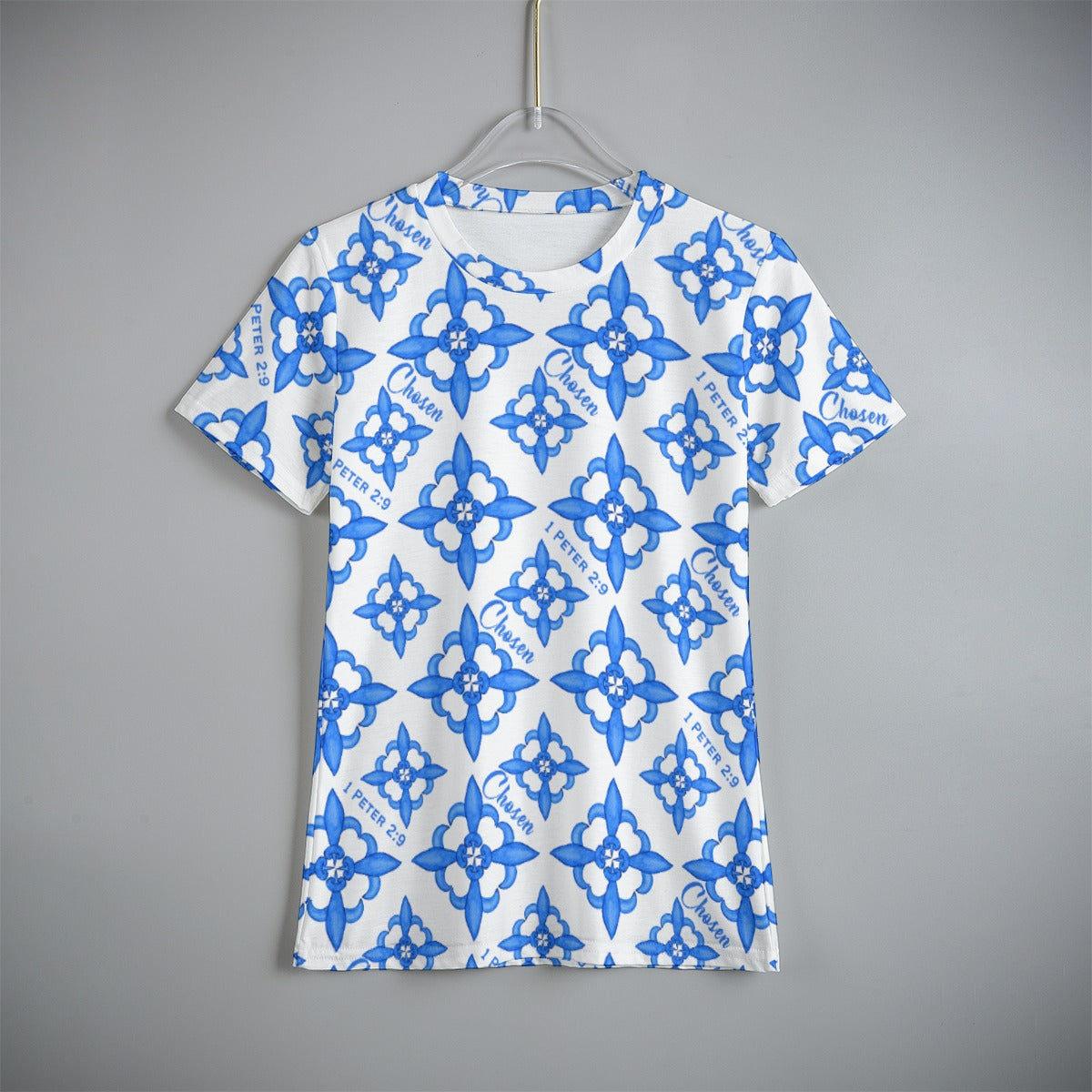 CHOSEN 1 Peter 2:9 T White/Blue Kid's T Shirt