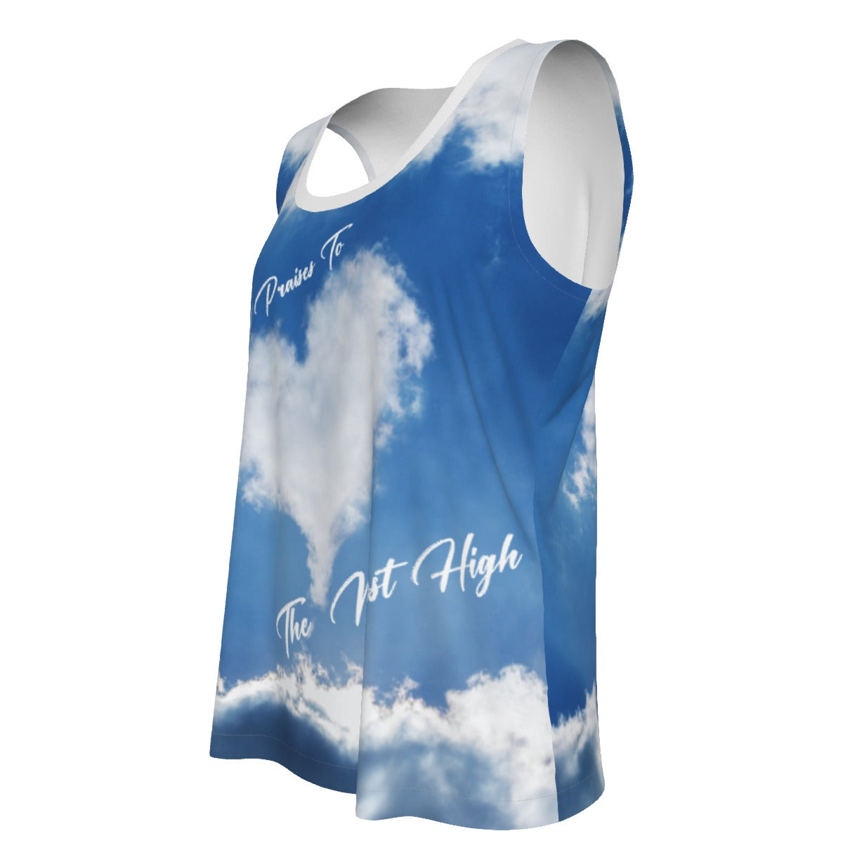 ALL PRAISES TO THE MOST HIGH Cloud Print Sports Tank Top