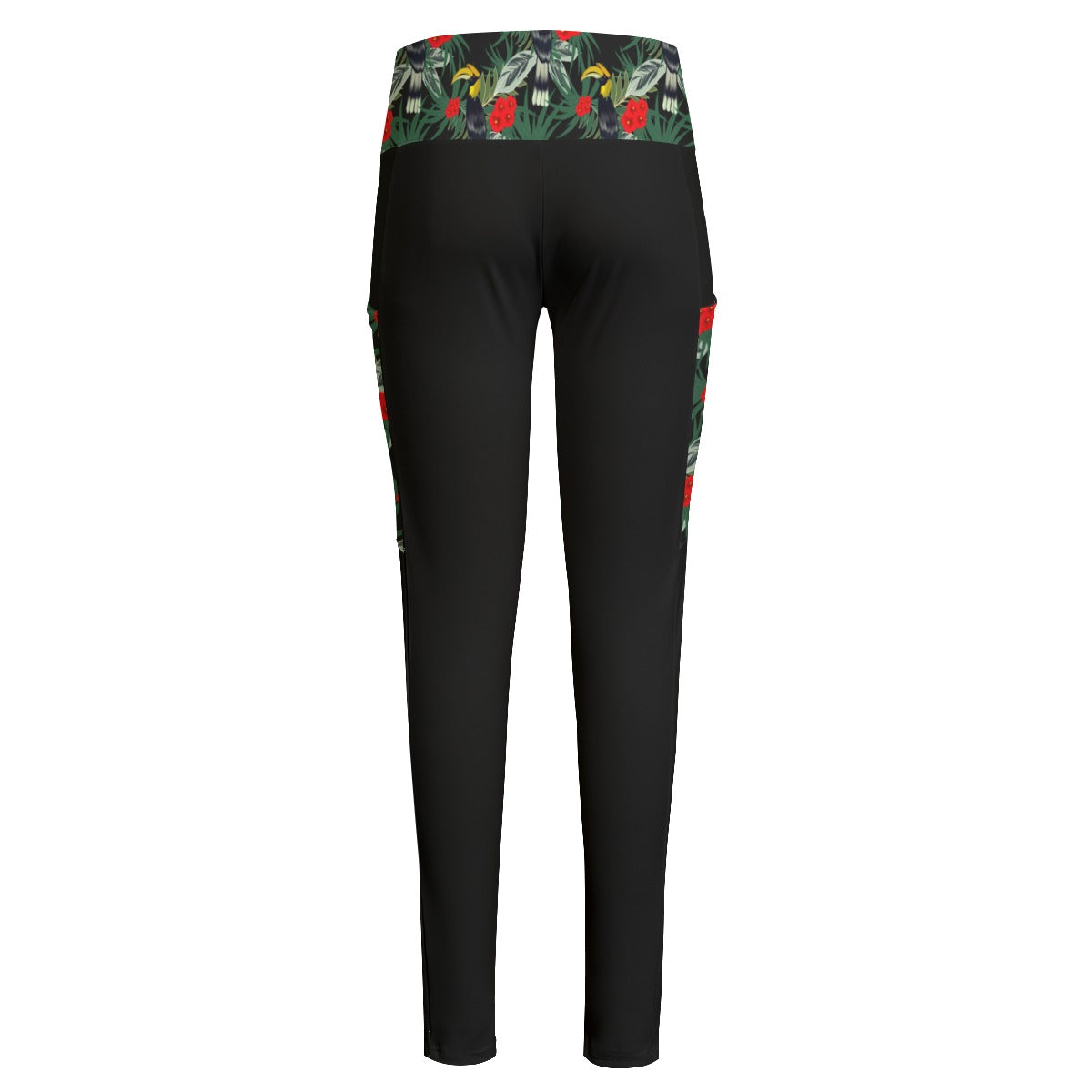 BLESSED Floral Print High Waist Leggings With Side Pockets