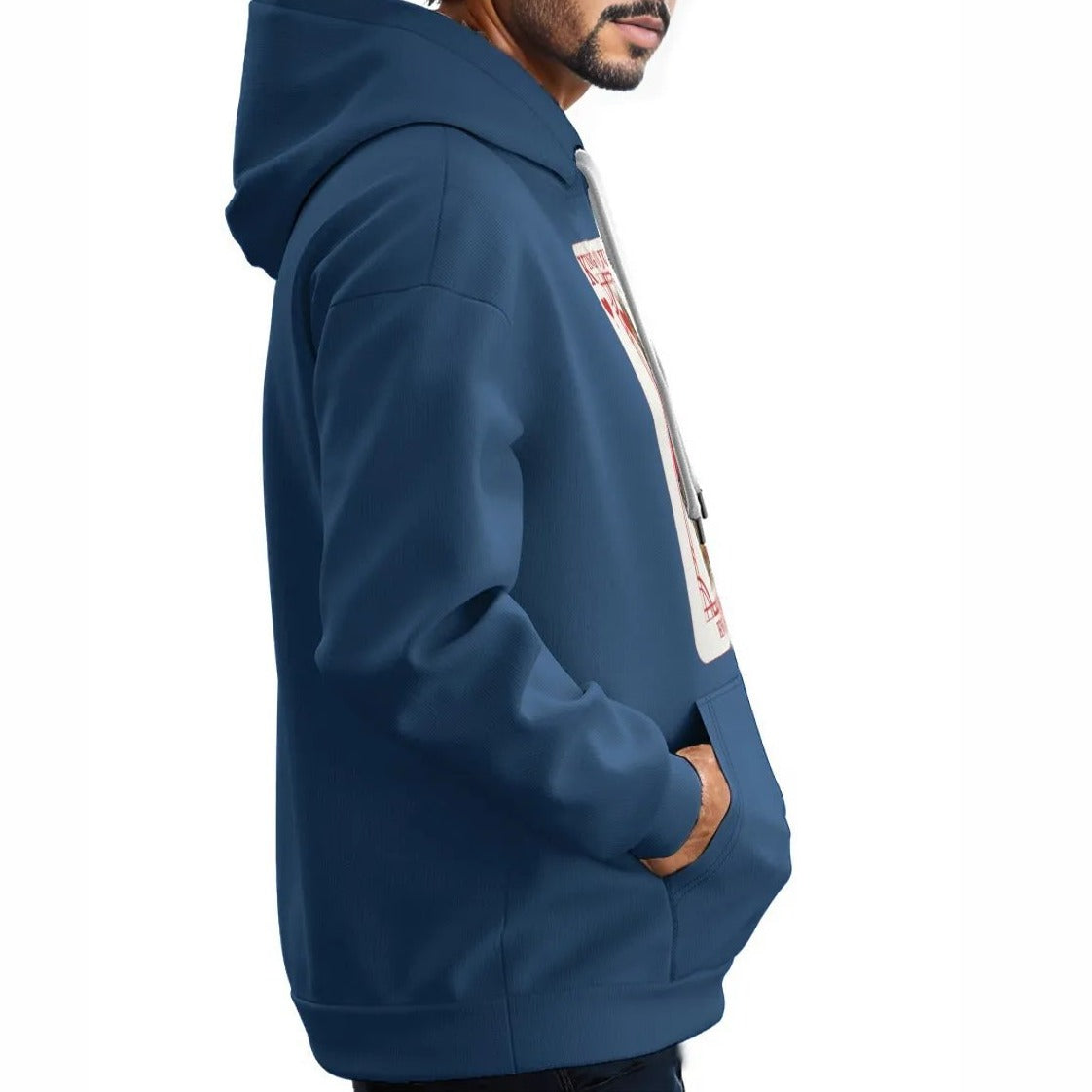 KING OF JUDAH HEARTS CARD DESIGN Blue Unisex Fleece Pullover Hoodie