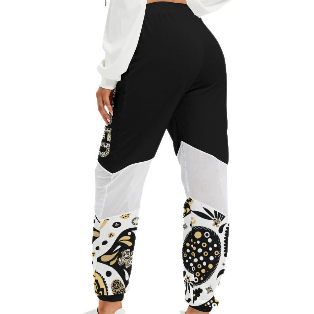 BLESSED Paisley, Black, & White Mesh Pants