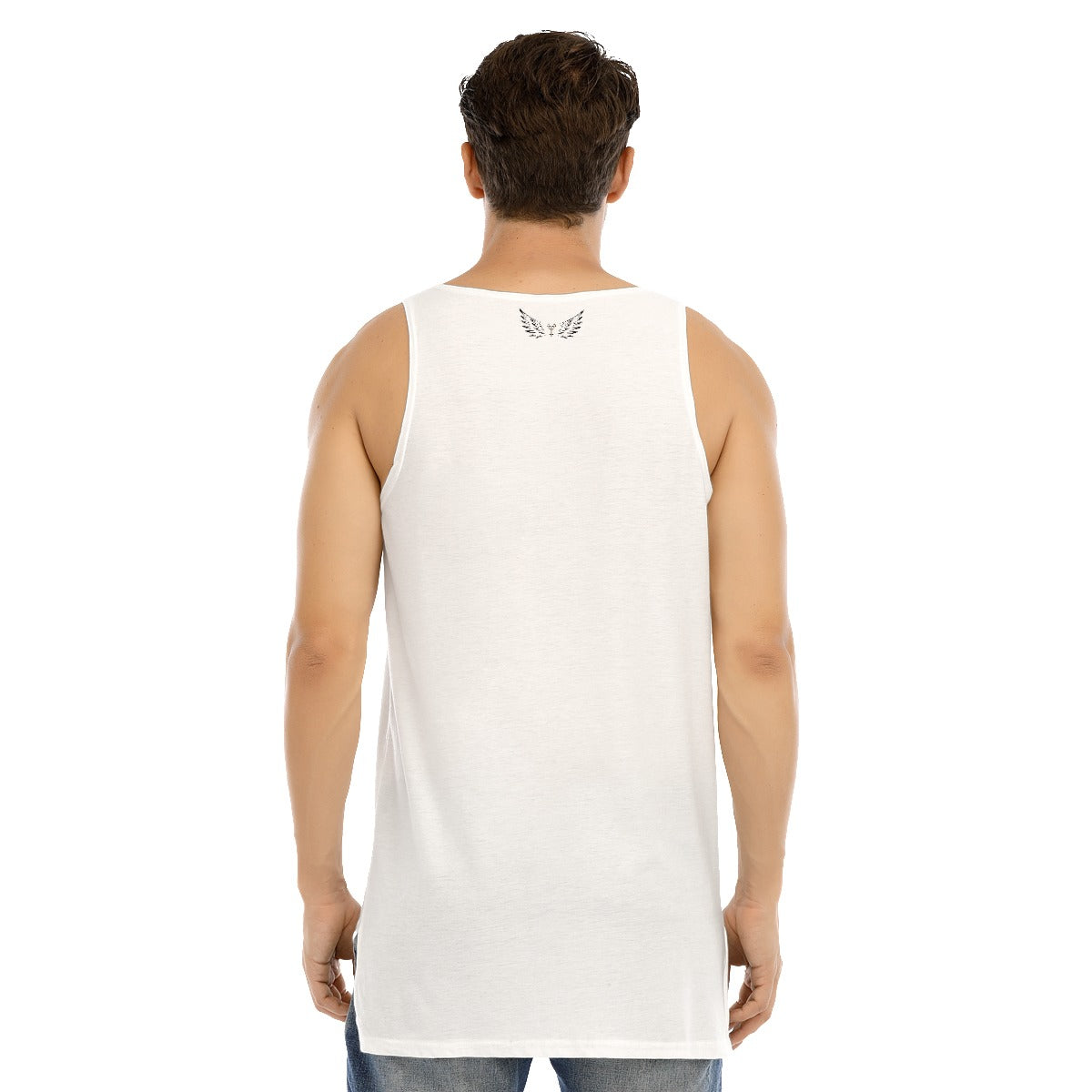 JUDAH LION Hemmed White Vest T Shirt