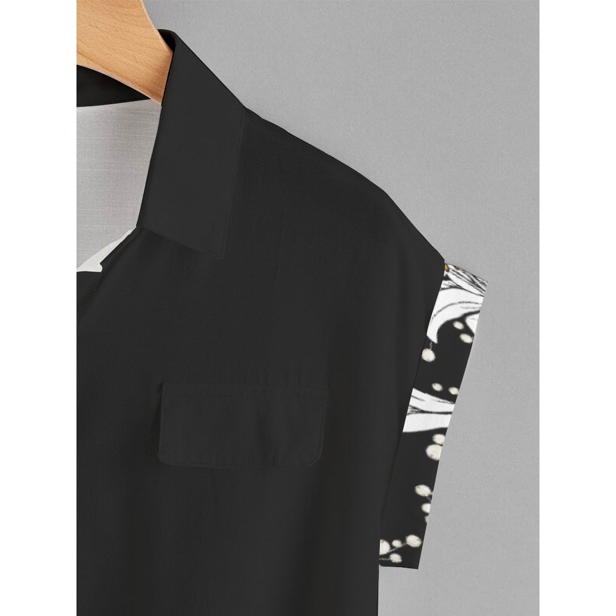 REPENT Floral Print Button T Shirt (Plus Size)