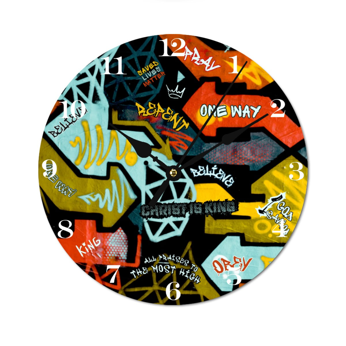 GRAFFITI GOD Print Clock