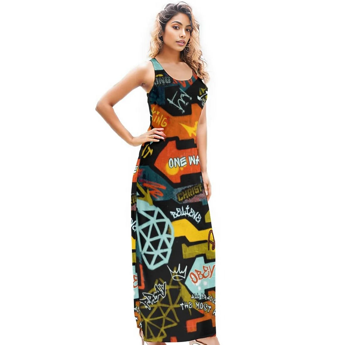 GRAFFITI GOD Long Sleeveless Dress