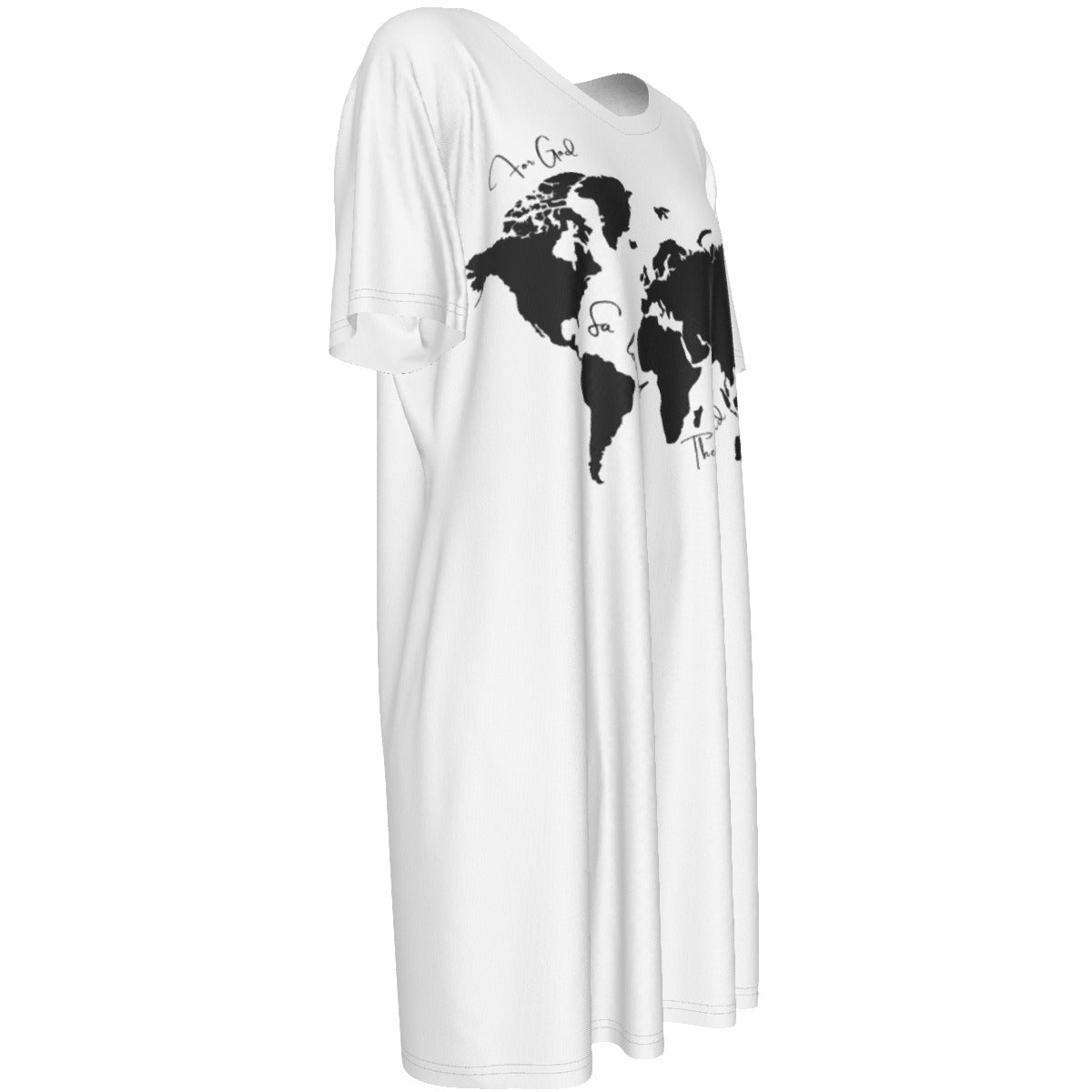 FOR GOD SO LOVED THE WORLD Short Sleeve Casual Cotton Dress