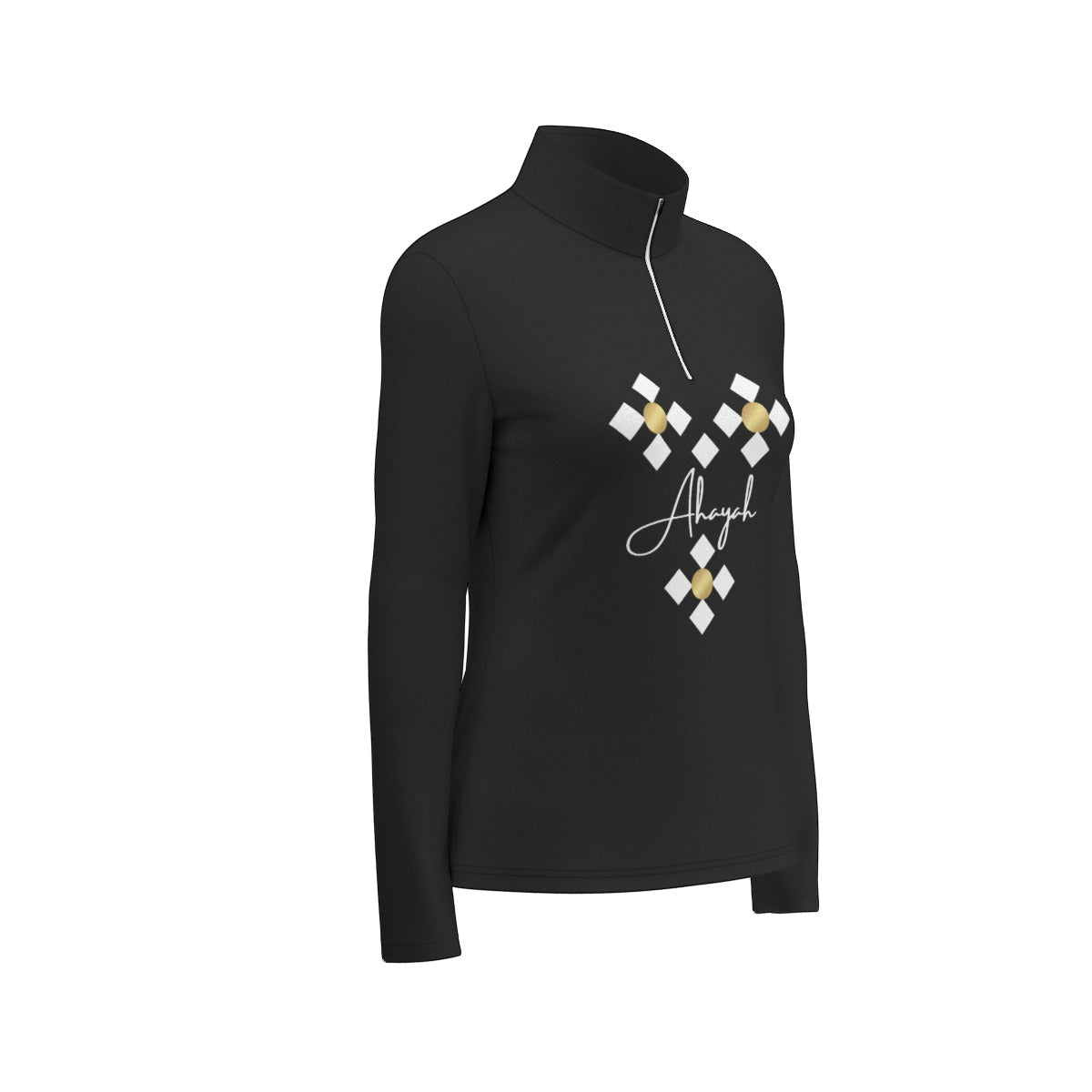 Women's AHAYAH Sports Collar Long Sleeve Jersey Shirt