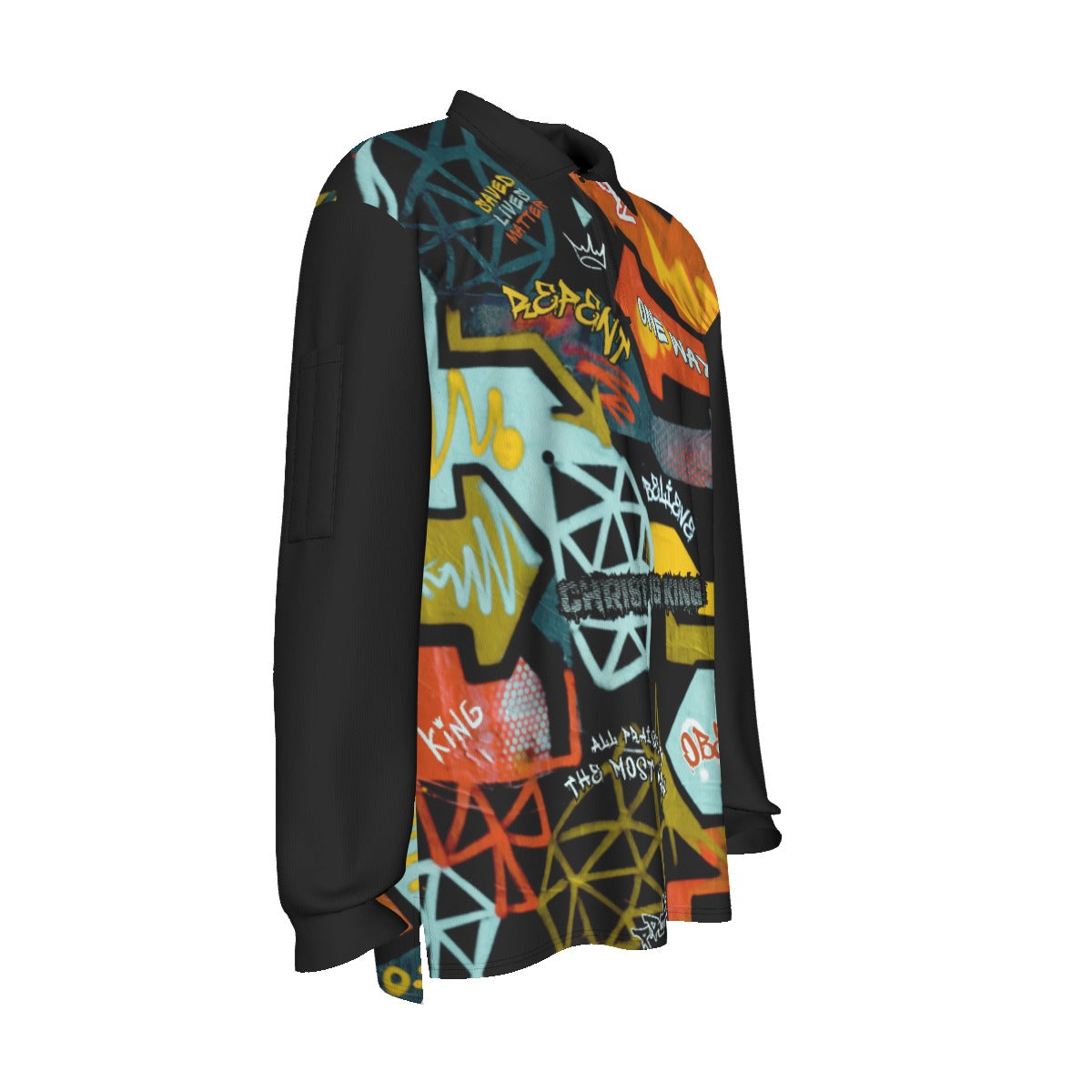 GRAFFITI GOD Long Sleeve Polo Shirt