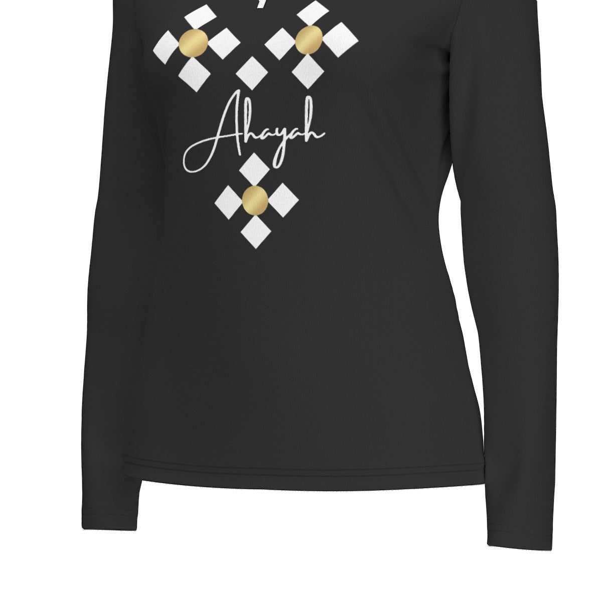 Women's AHAYAH Sports Collar Long Sleeve Jersey Shirt