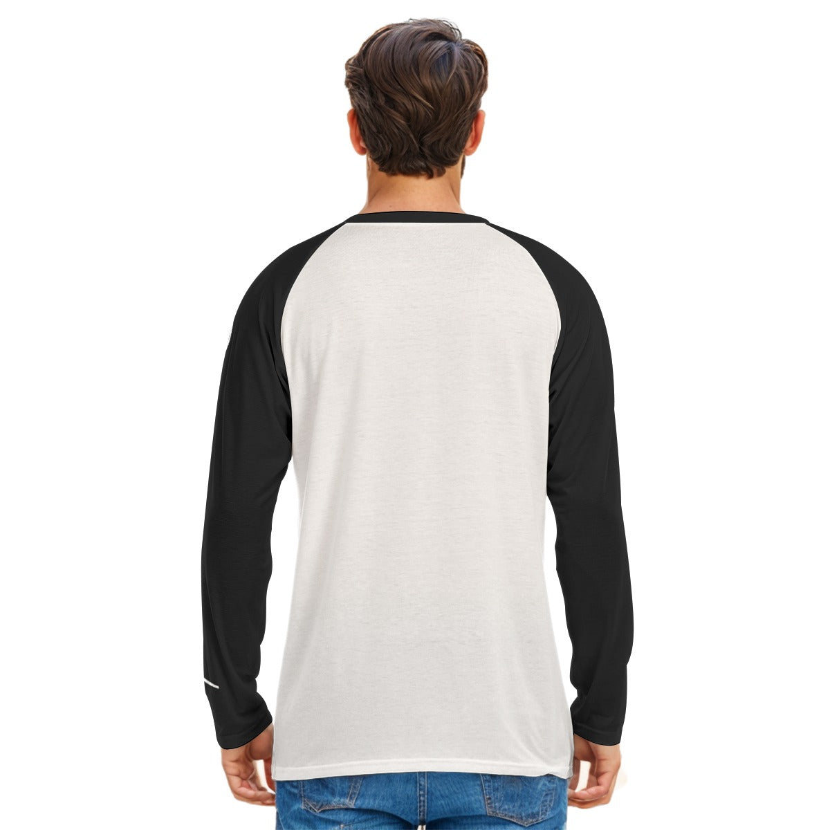 JESUS Long Sleeve Black and White Baseball T Shirt