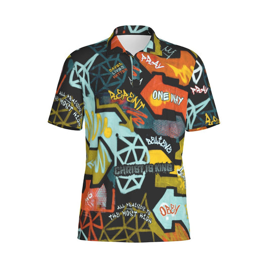 GRAFFITI GOD Polo Collar Jersey