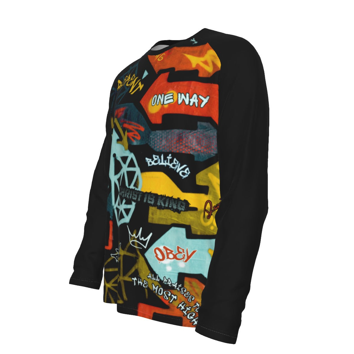 GRAFFITI GOD Long Sleeve Cotton T Shirt