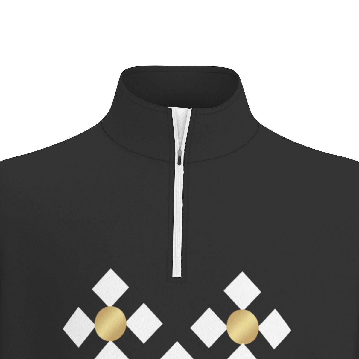 Men's YAHAYAH Black Sports Collar Long Sleeve Jersey