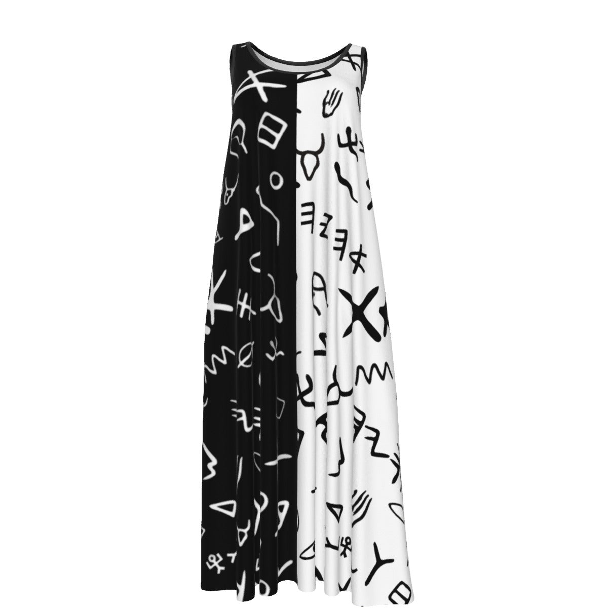 AHAYAH Ancient Paleo Phoenician Pictograph Alphabet Pattern Dress