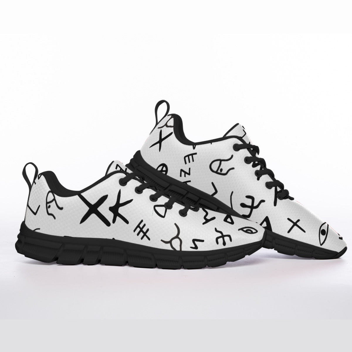 AHAYAH Ancient Paleo Phoenician Pictograph Alphabet Pattern Sports Shoes