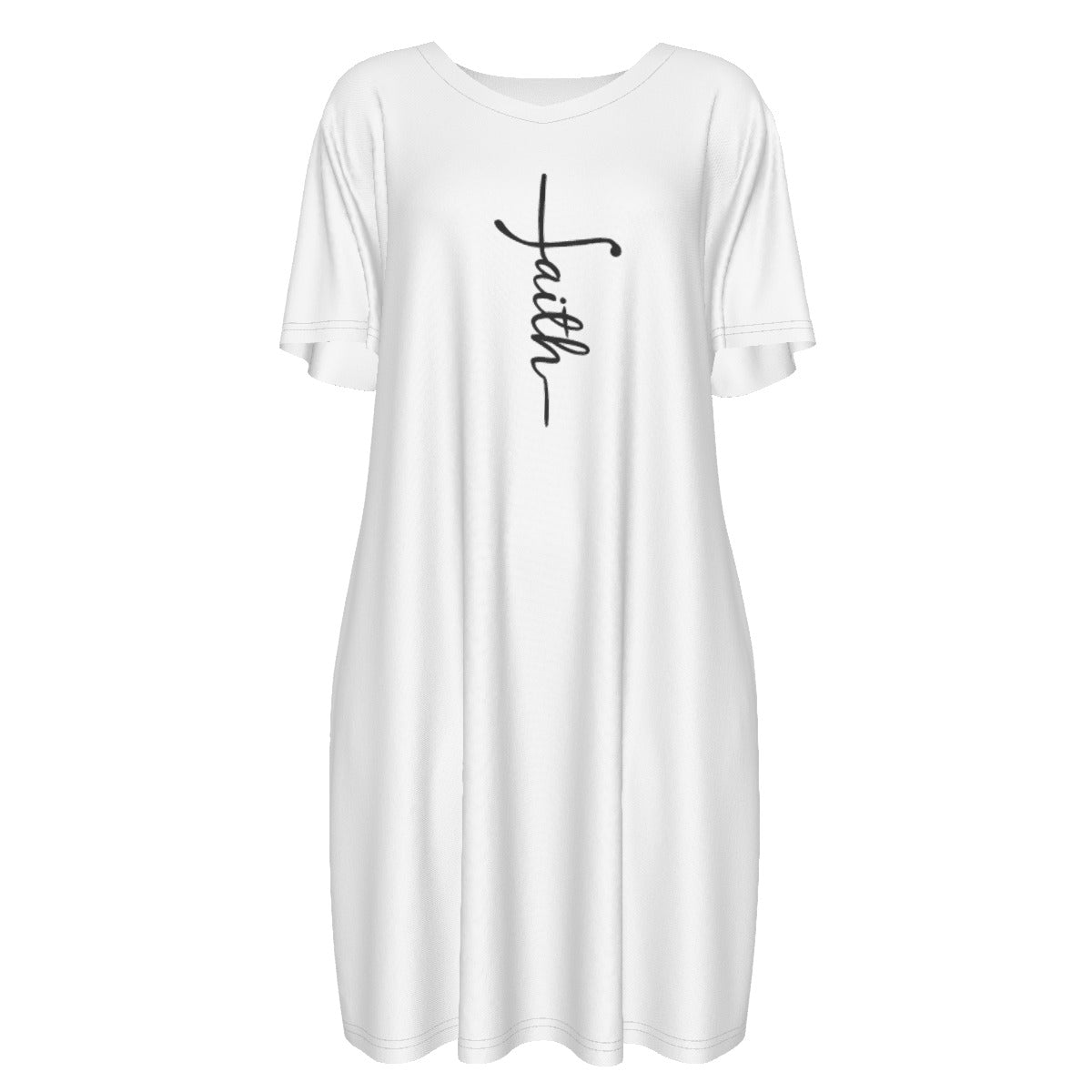 FAITH Short Sleeve Waist Dress