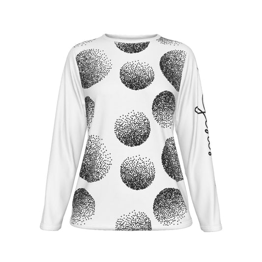 JESUS Long Sleeve Abstract Polka Dot Pattern Shirt