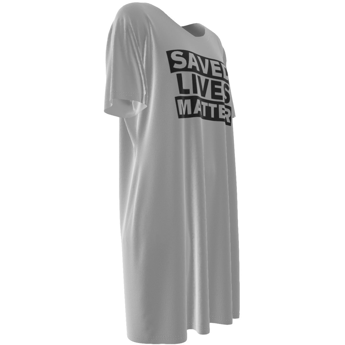 SAVED LIVES MATTER Short Sleeve Casual Cotton Dress