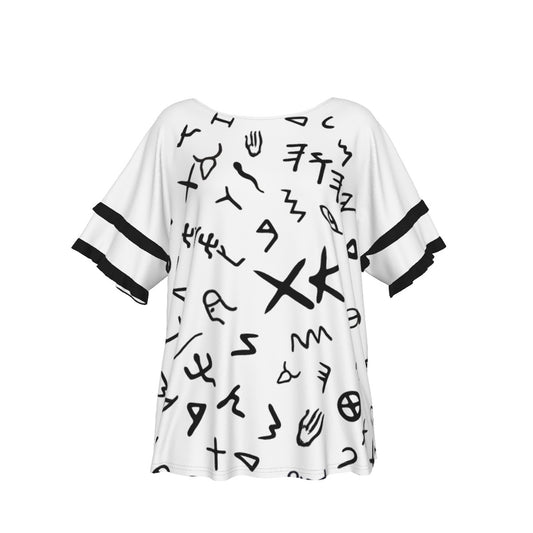 YAHUAH Ancient Paleo Phoenician Pictograph Alphabet Pattern Shirt