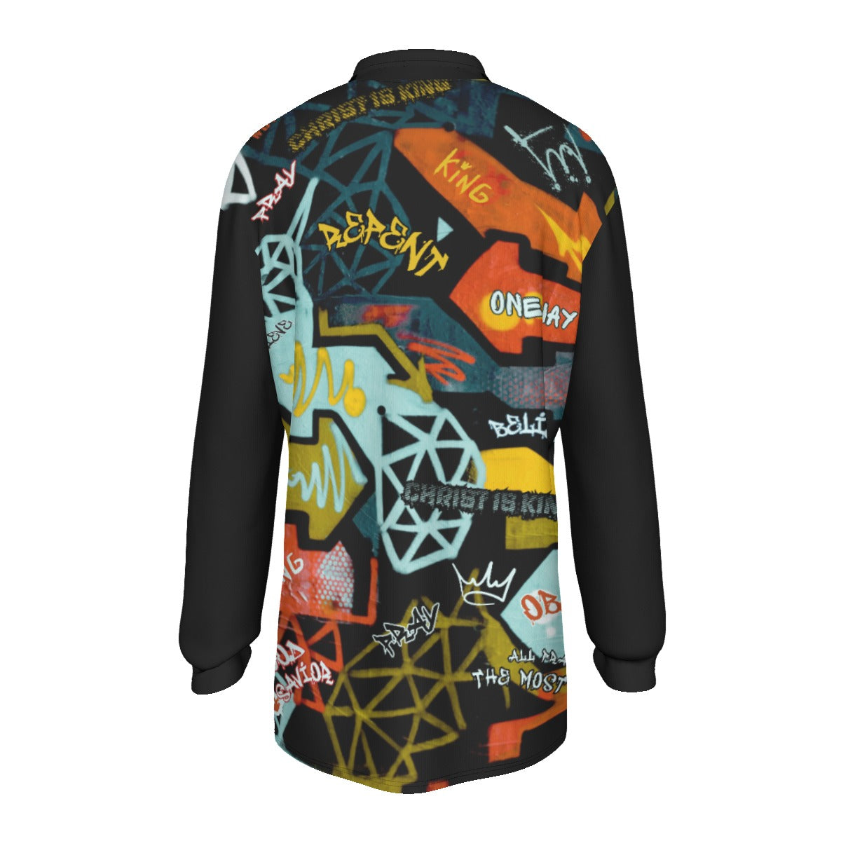 GRAFFITI GOD Long Sleeve Polo Shirt