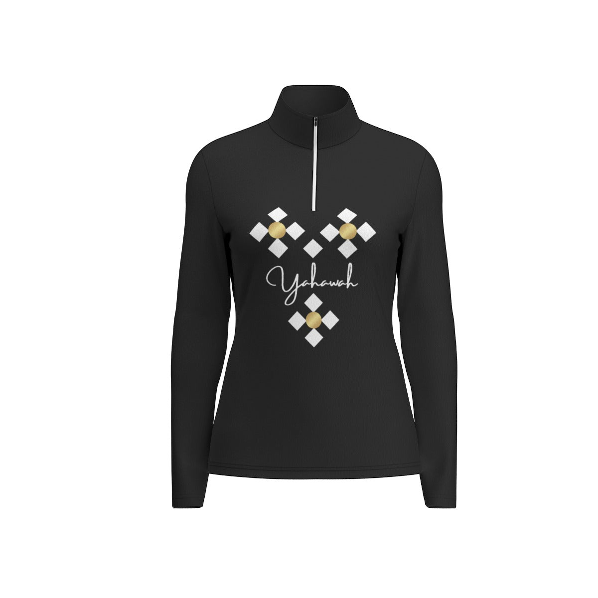 Women's YAHAWAH Sports Collar Long Sleeve Jersey Shirt