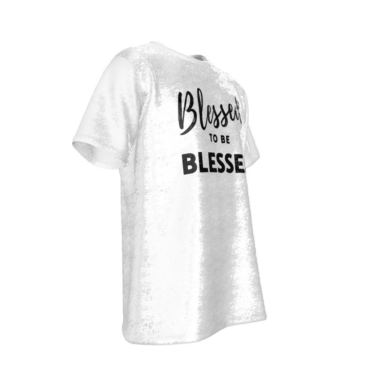 BLESSED TO BE BLESSED White Velvet T Shirt