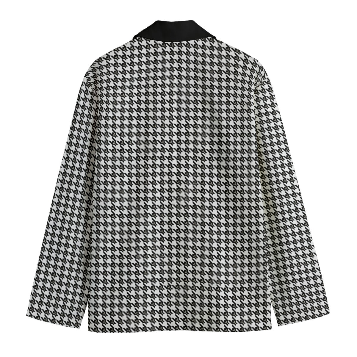 Men's REPENT John 1:9 Houndstooth Plaid Casual Flat Lapel Collar Cotton Blazer