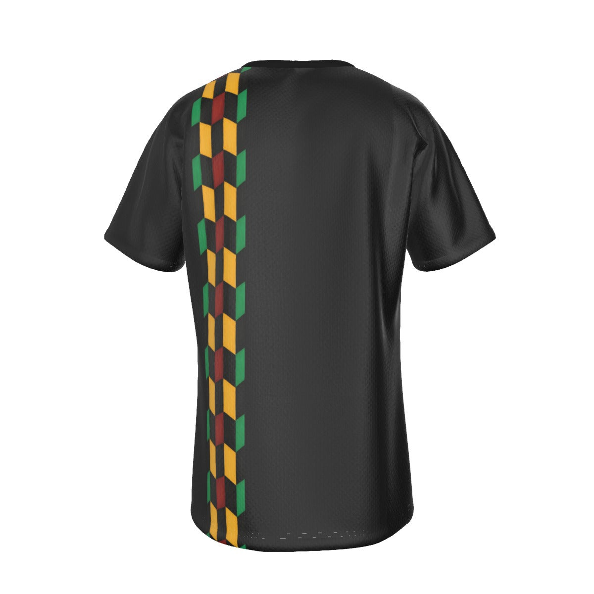 MODUPE OLUWA Colorful Pattern Black T Shirt