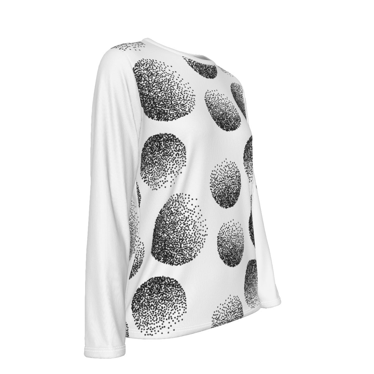 JESUS Long Sleeve Abstract Polka Dot Pattern Shirt