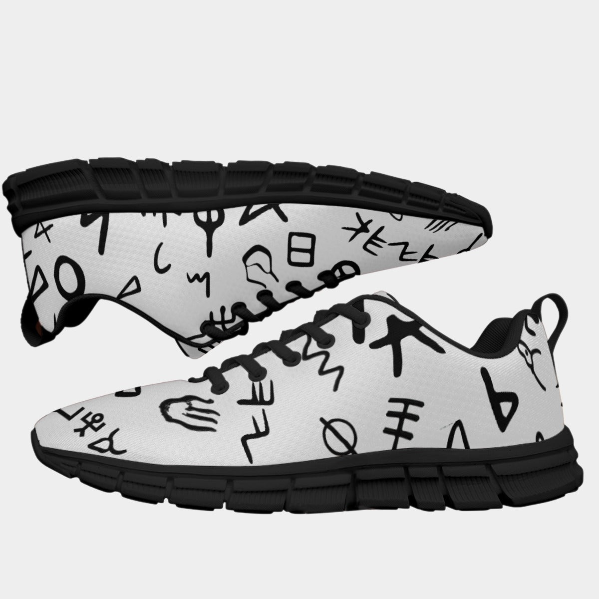 AHAYAH Ancient Paleo Phoenician Pictograph Alphabet Pattern Sports Shoes