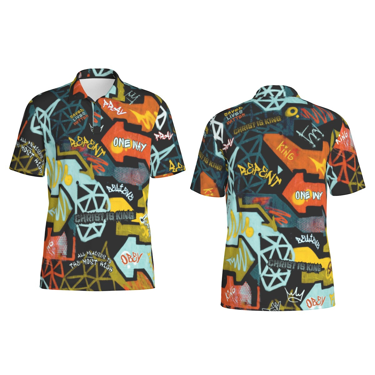 GRAFFITI GOD Polo Collar Jersey