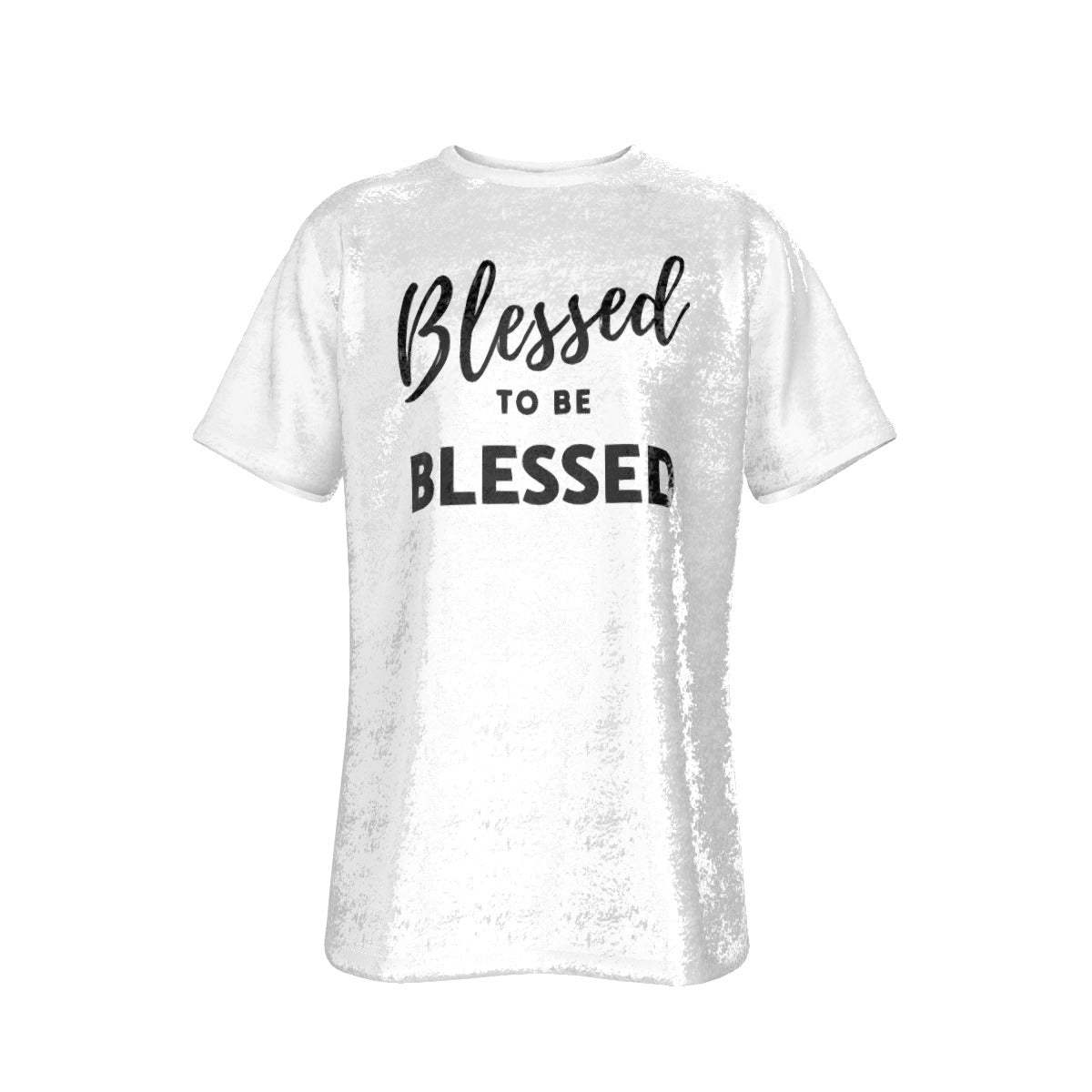 BLESSED TO BE BLESSED White Velvet T Shirt