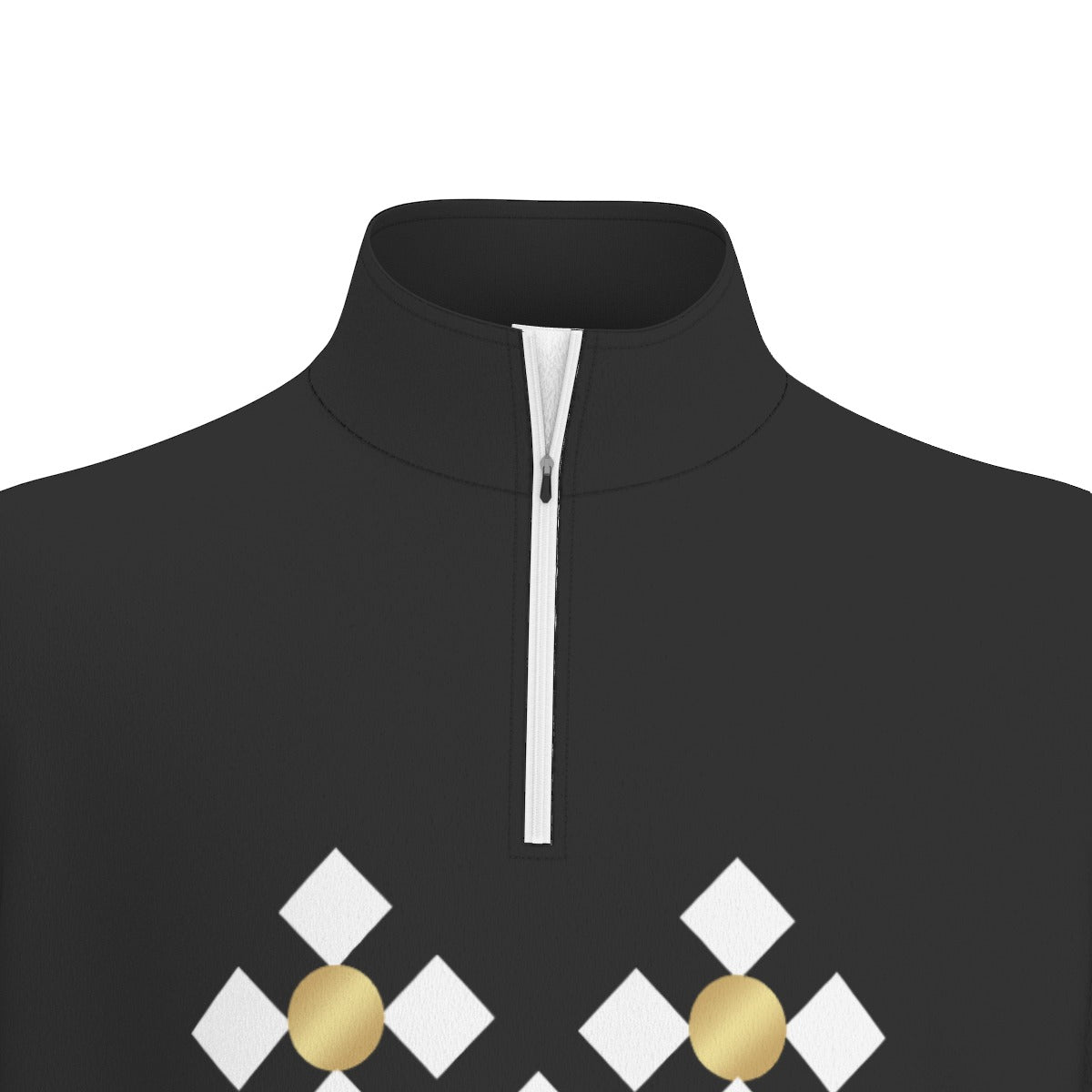 Men's YASHAYA Black Sports Collar Long Sleeve Jersey