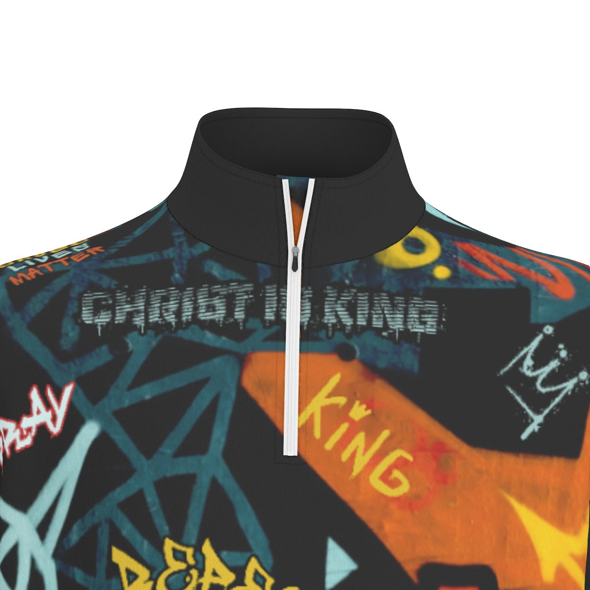 Men's GRAFFITI GOD Sports Collar Long Sleeve Jersey