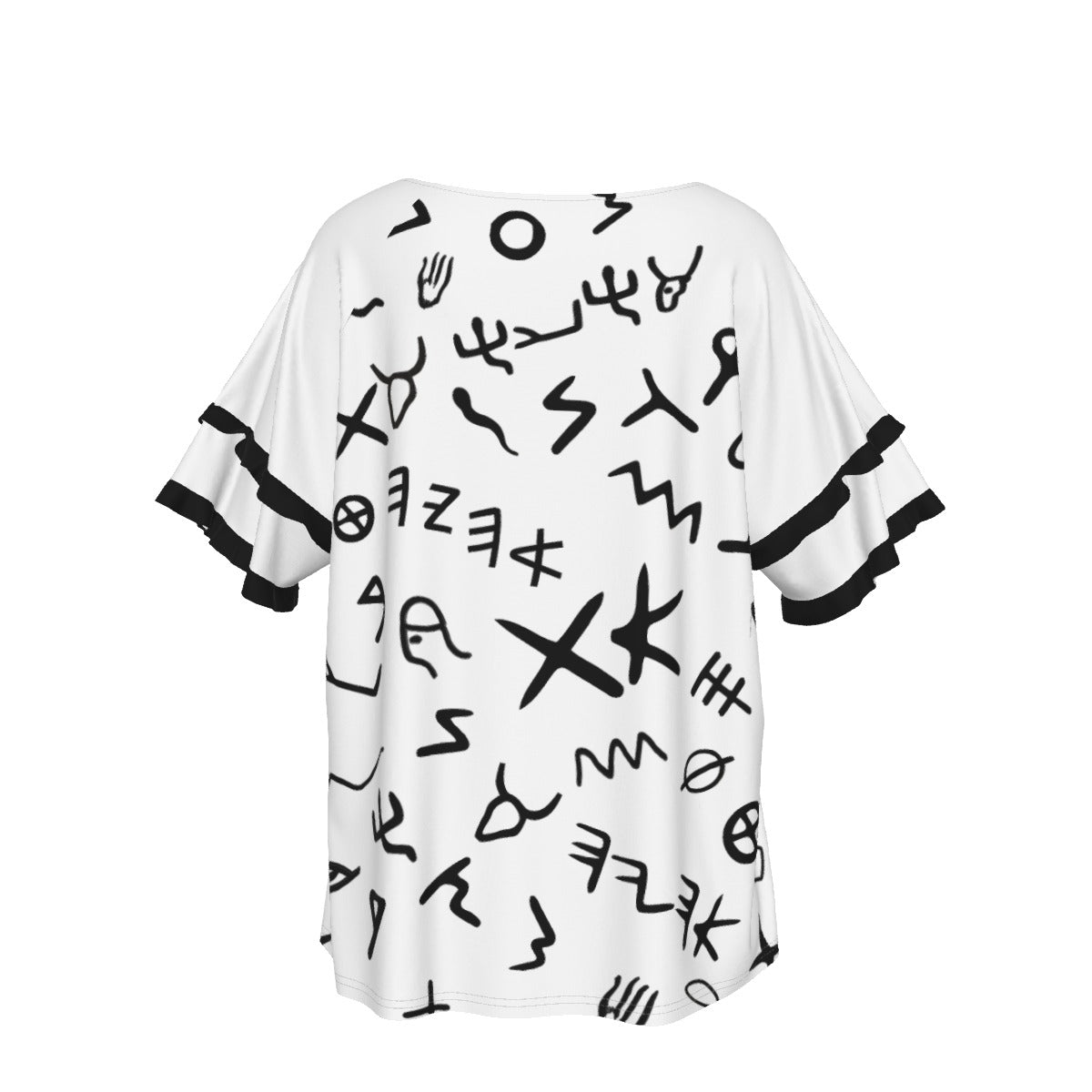 AHAYAH Ancient Paleo Phoenician Pictograph Alphabet Pattern Shirt