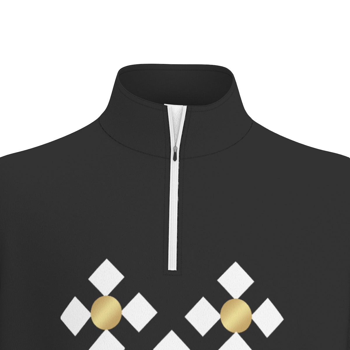 Men's YESHUA Black Sports Collar Long Sleeve Jersey