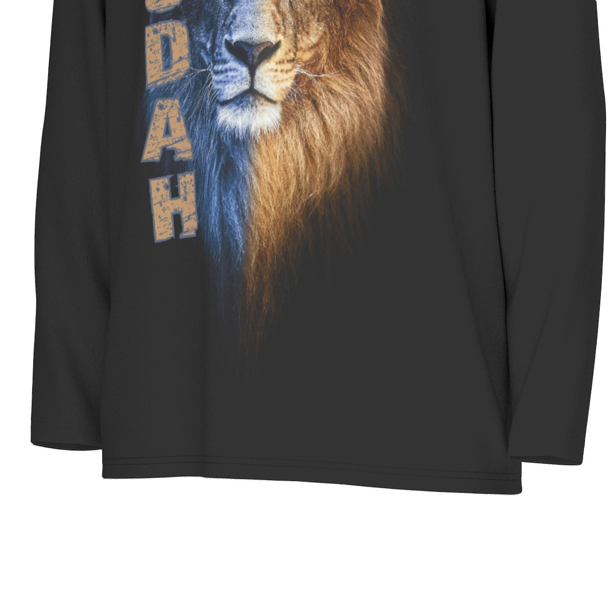 Men's JUDAH LION Black Sports Collar Long Sleeve Jersey