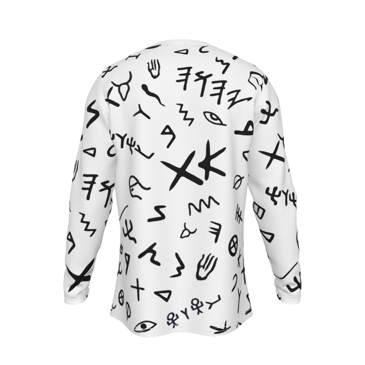 YAHUAH Ancient Paleo Phoenician Pictograph Alphabet Pattern Long Sleeve T-Shirt