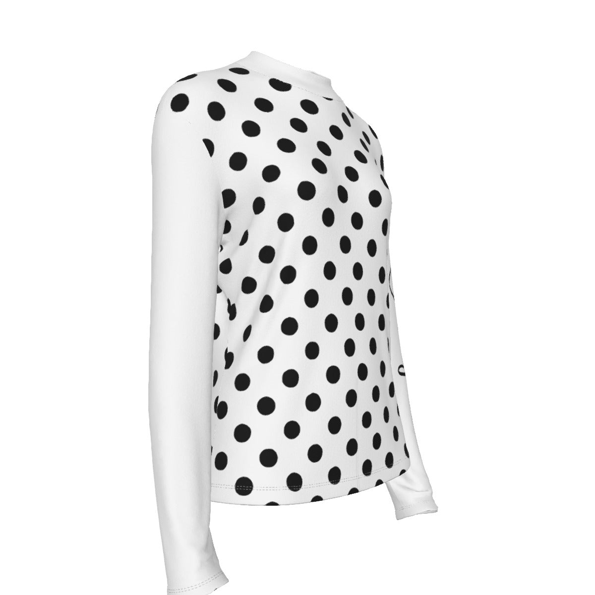 AHAYAH Polka Dot Turtleneck Top