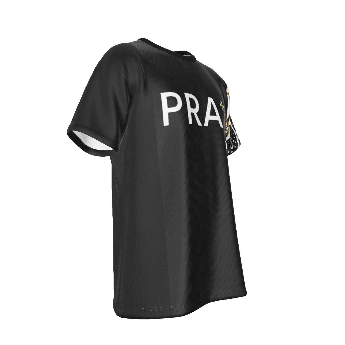 PRAY Matthew 21:22 Scripture Paisley Sleeve Black T Shirt